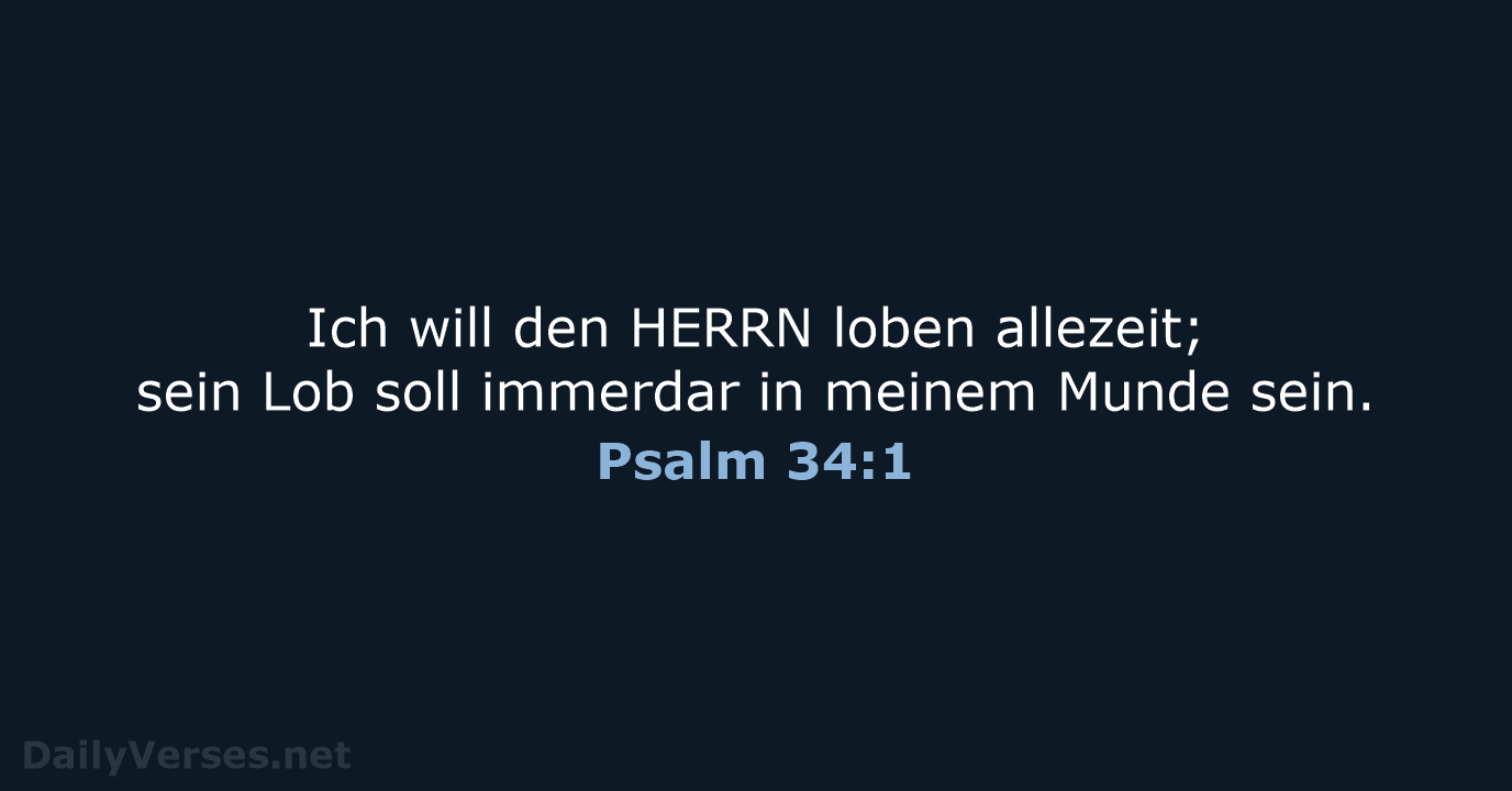 Psalm 34:1 - LU12