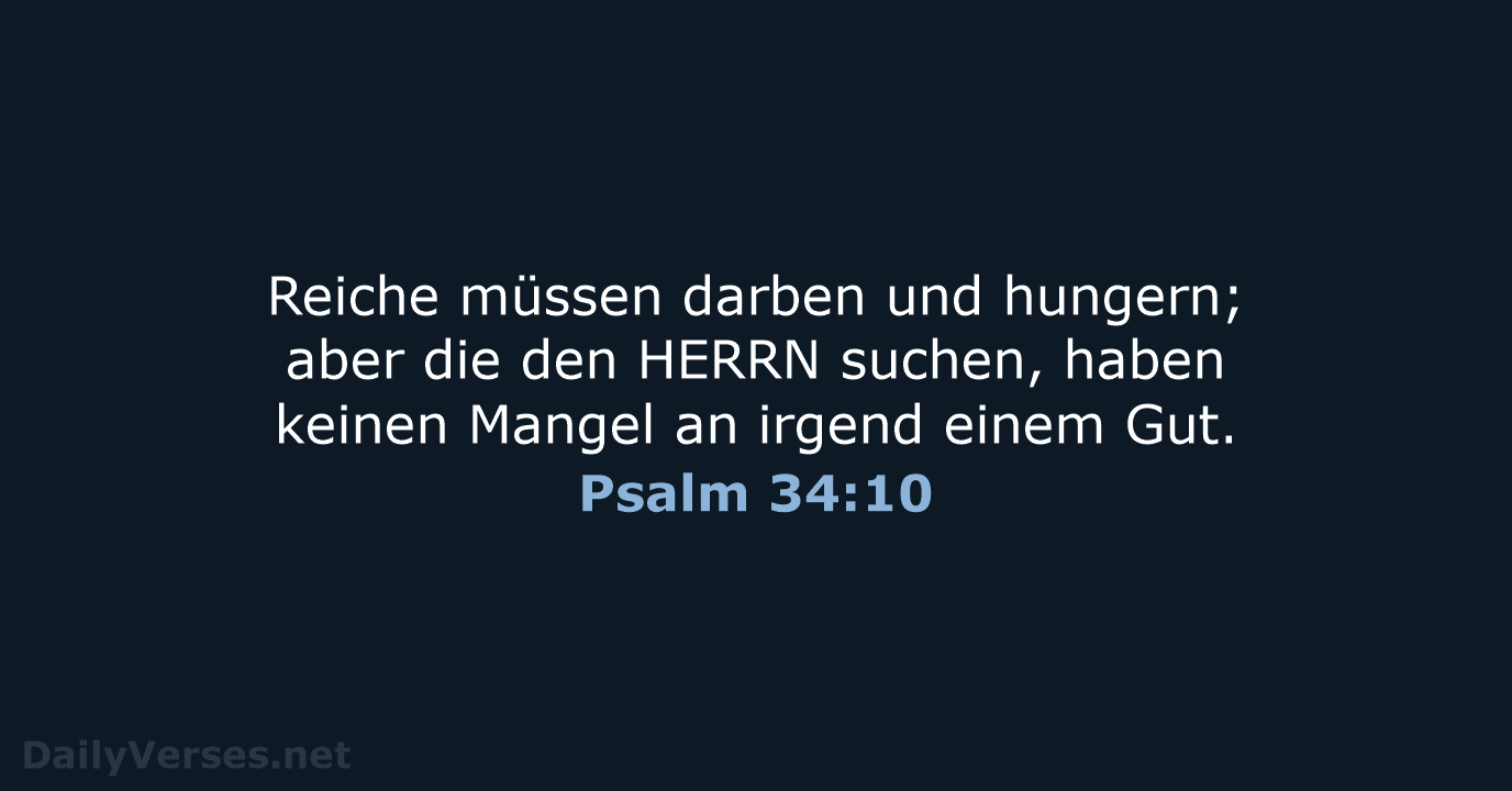 Psalm 34:10 - LU12