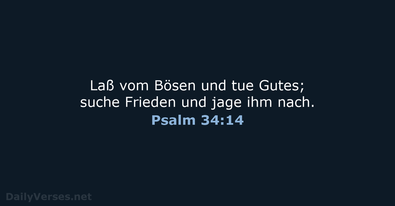 Psalm 34:14 - LU12
