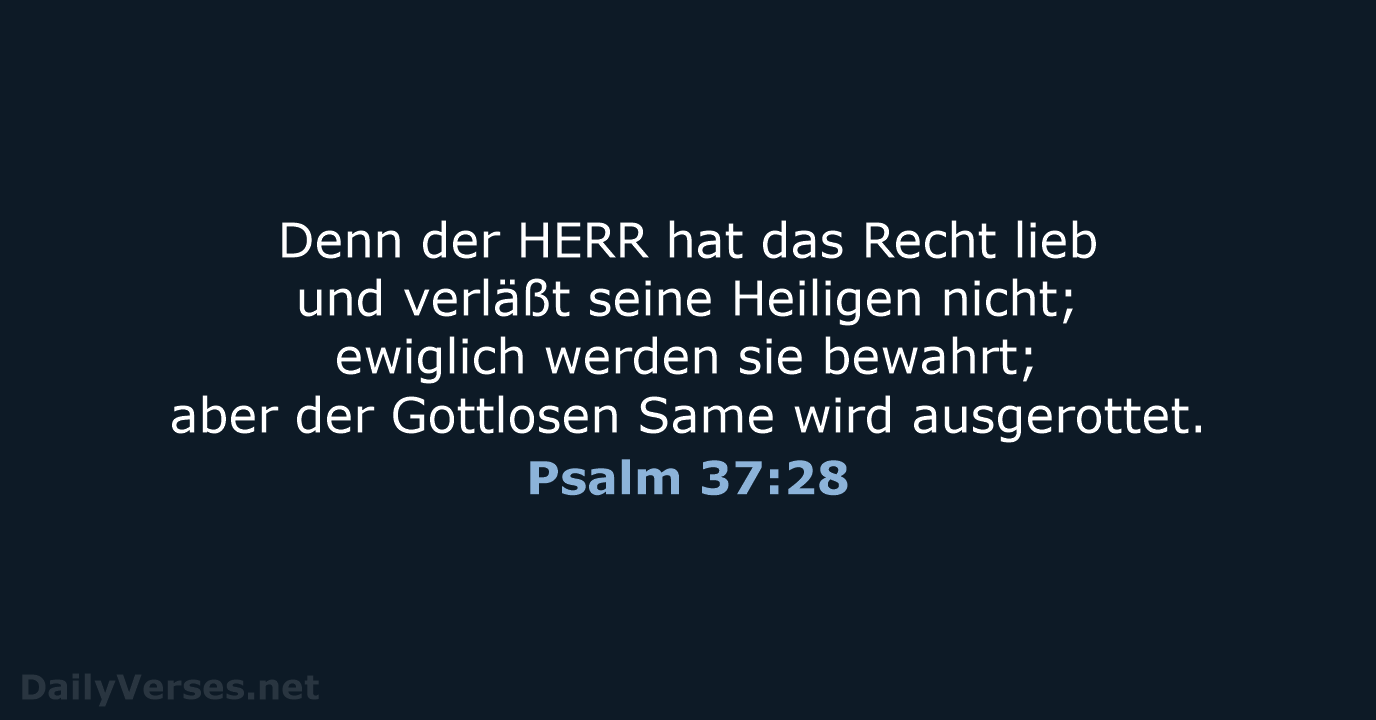 Psalm 37:28 - LU12
