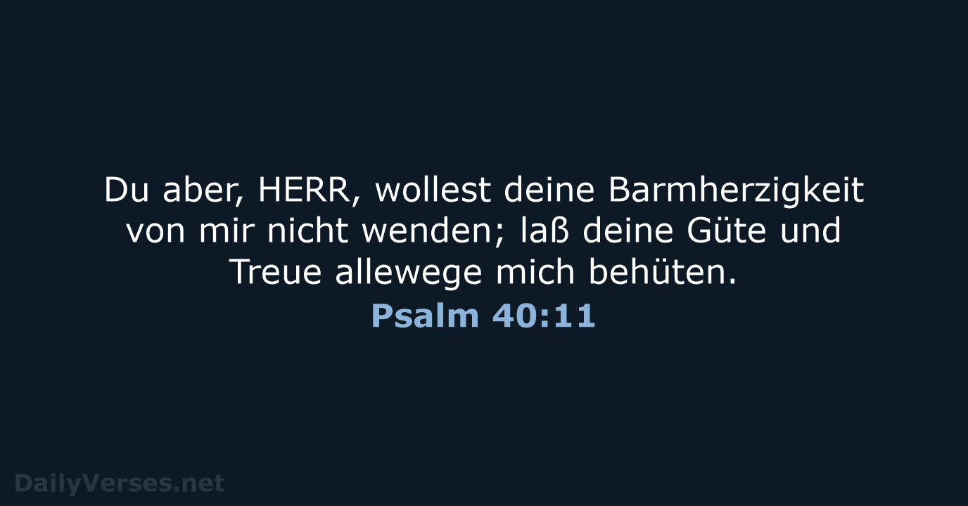 Psalm 40:11 - LU12