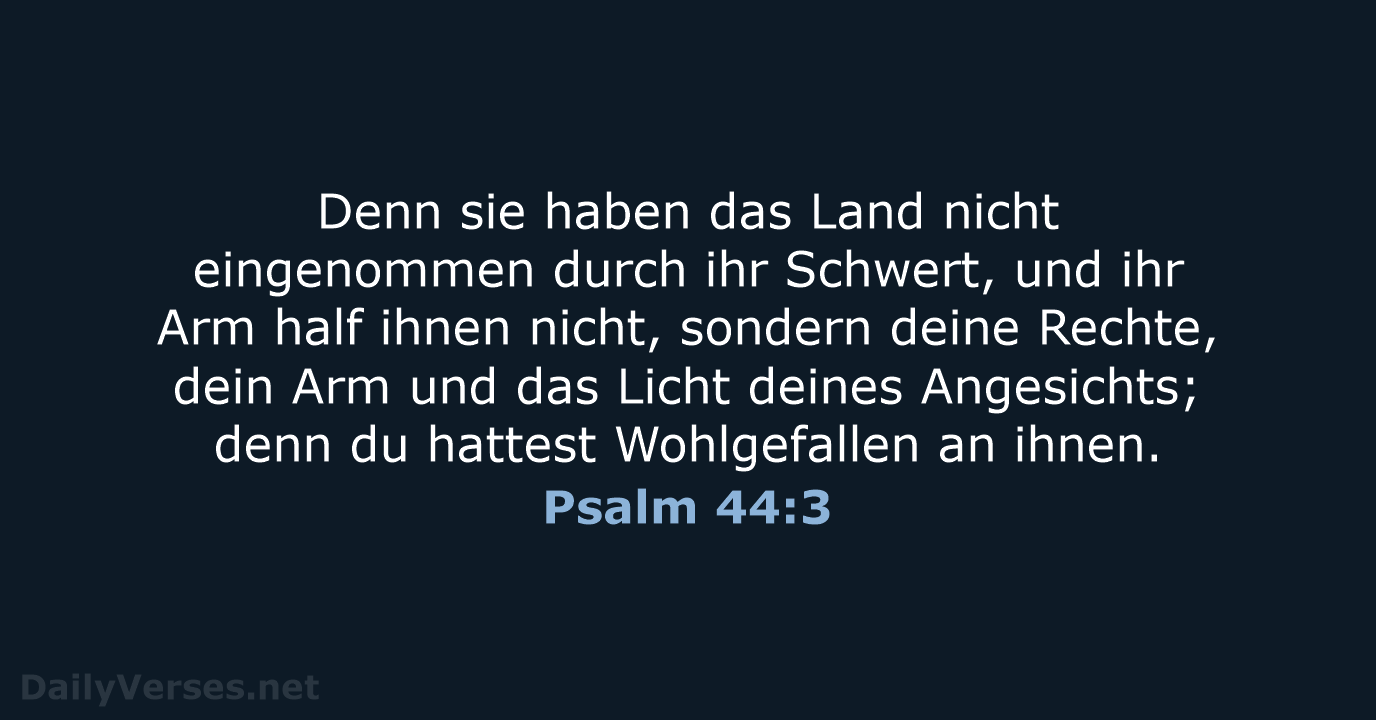 Psalm 44:3 - LU12