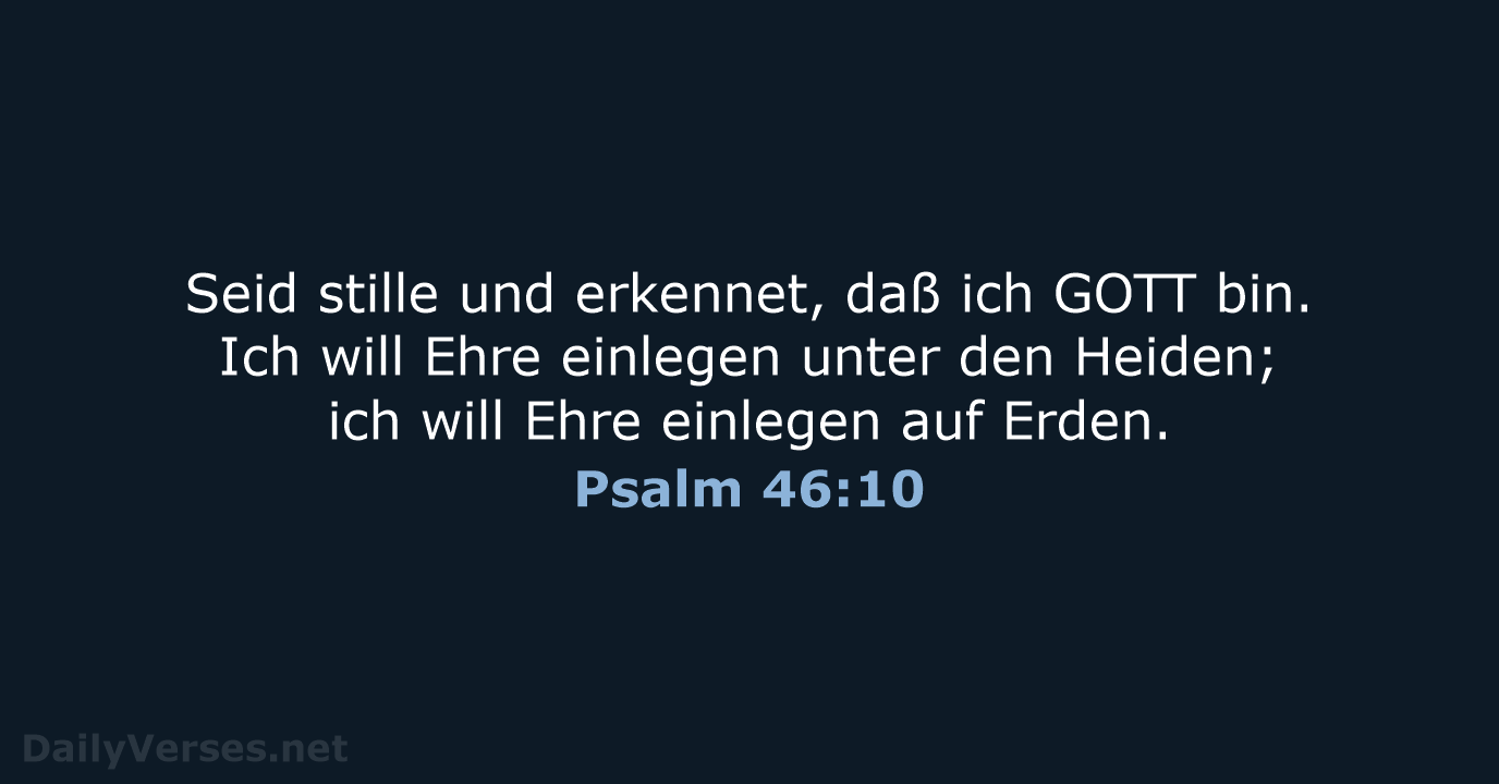 Psalm 46:10 - LU12