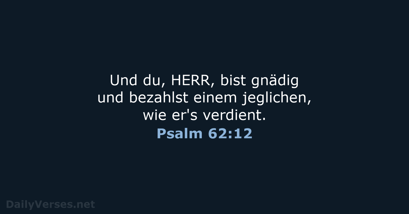 Psalm 62:12 - LU12