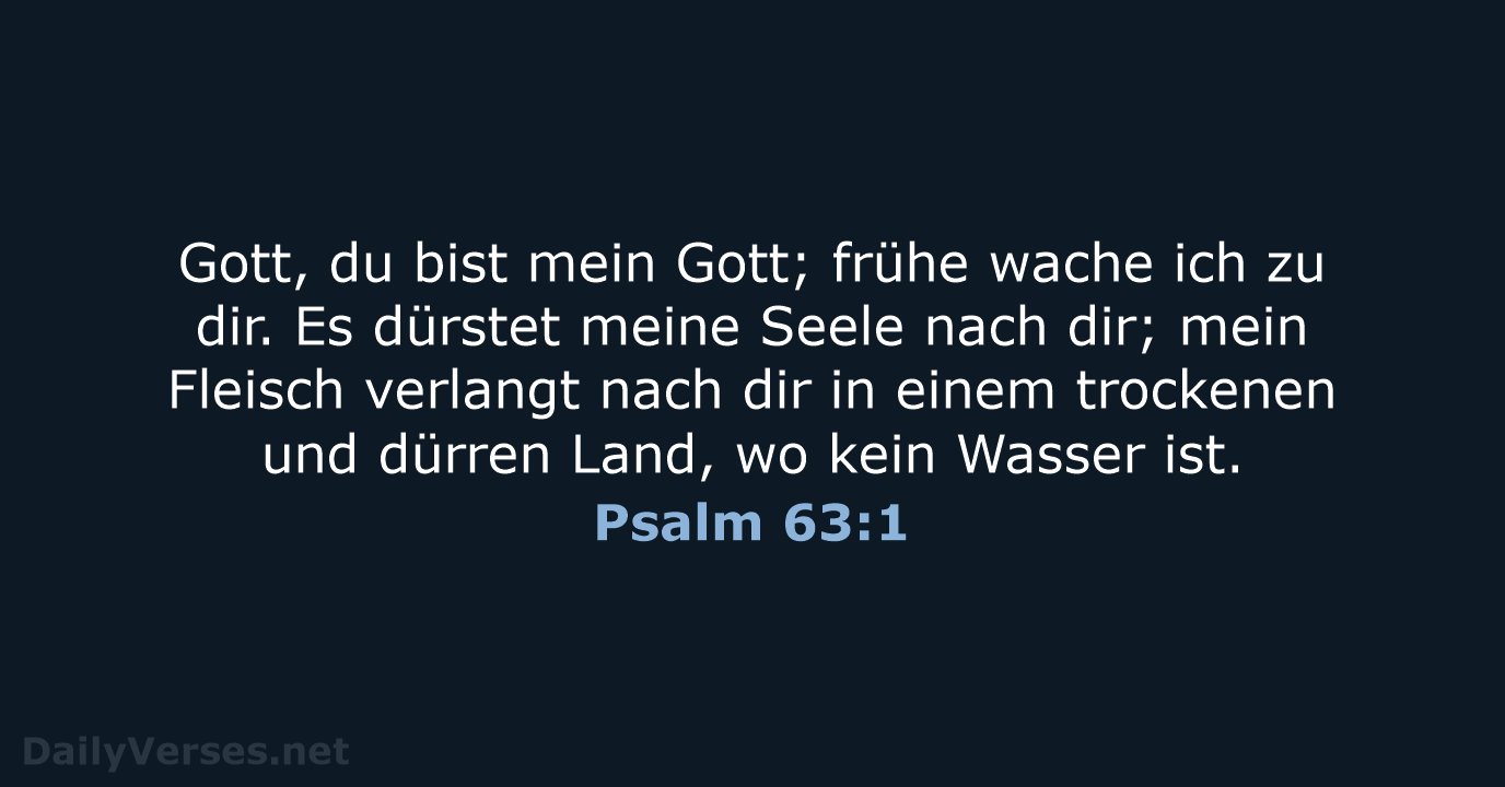 Psalm 63:1 - LU12
