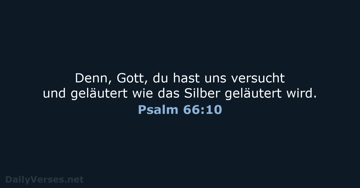Psalm 66:10 - LU12
