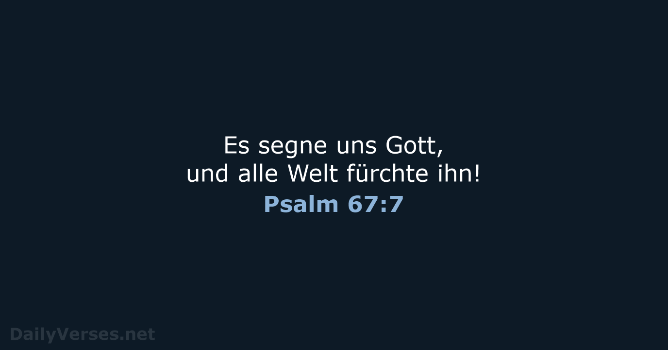 Psalm 67:7 - LU12