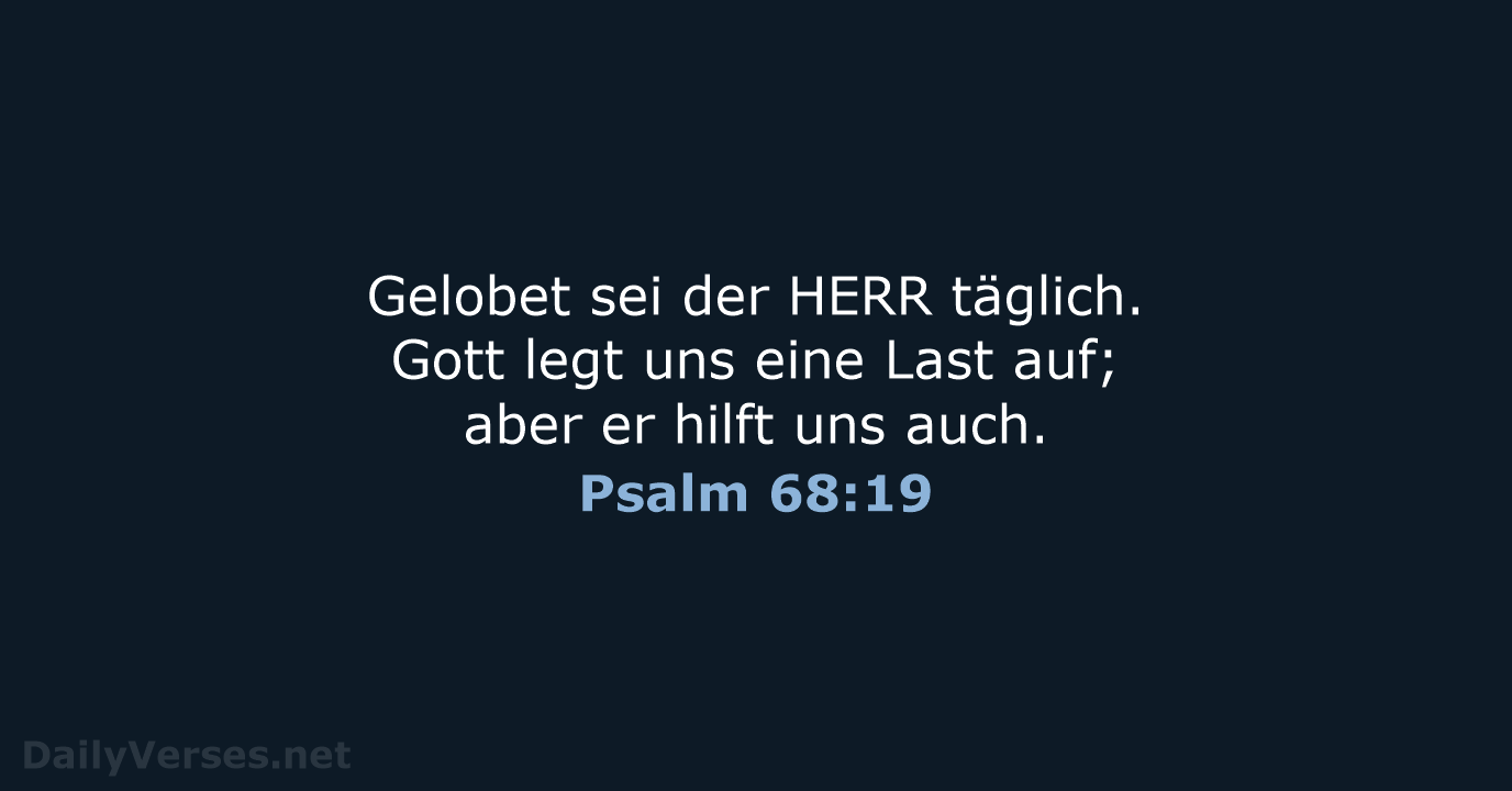 Psalm 68:19 - LU12