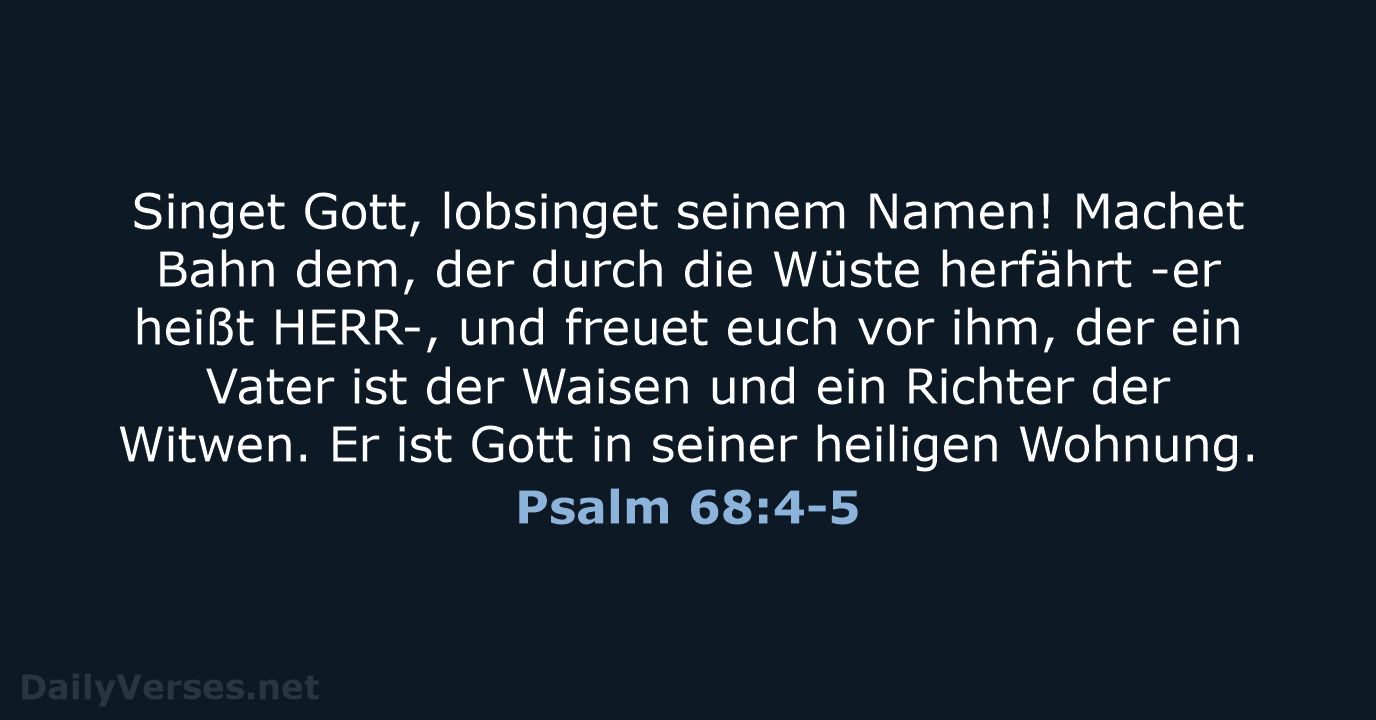 Psalm 68:4-5 - LU12
