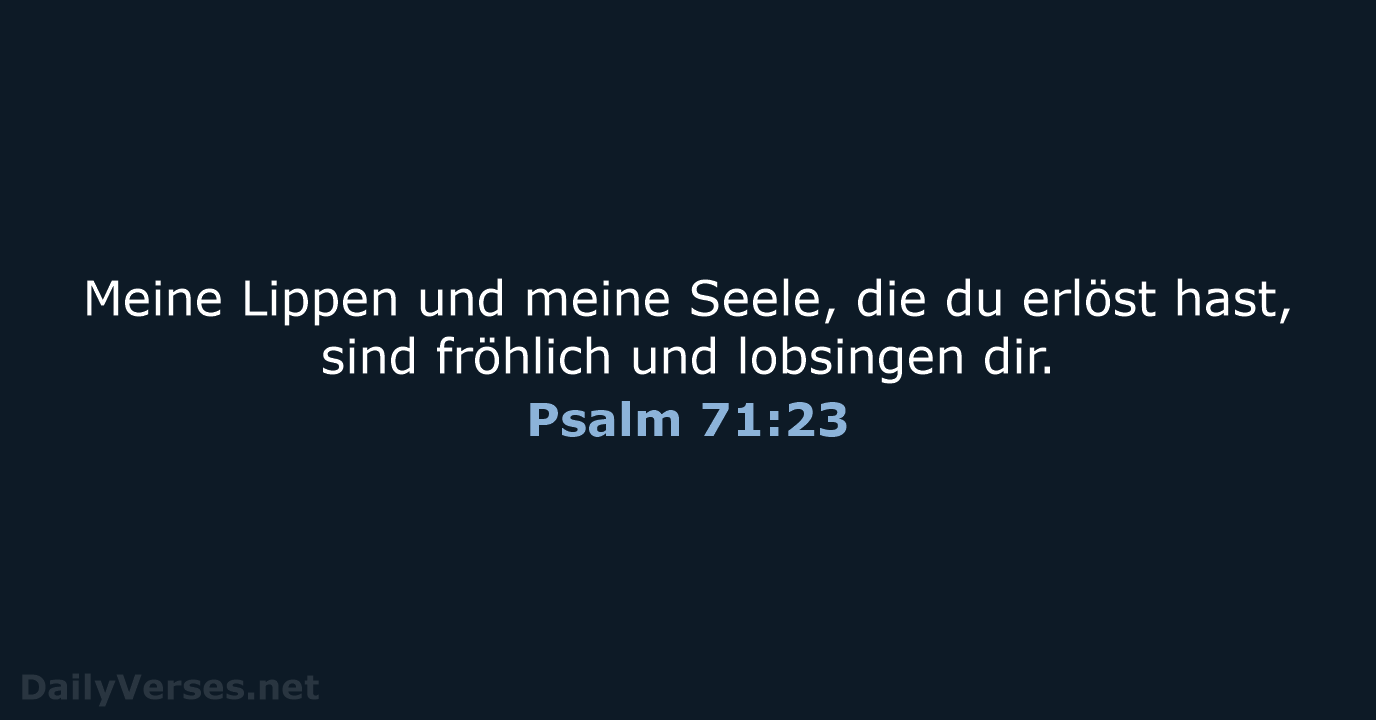 Psalm 71:23 - LU12