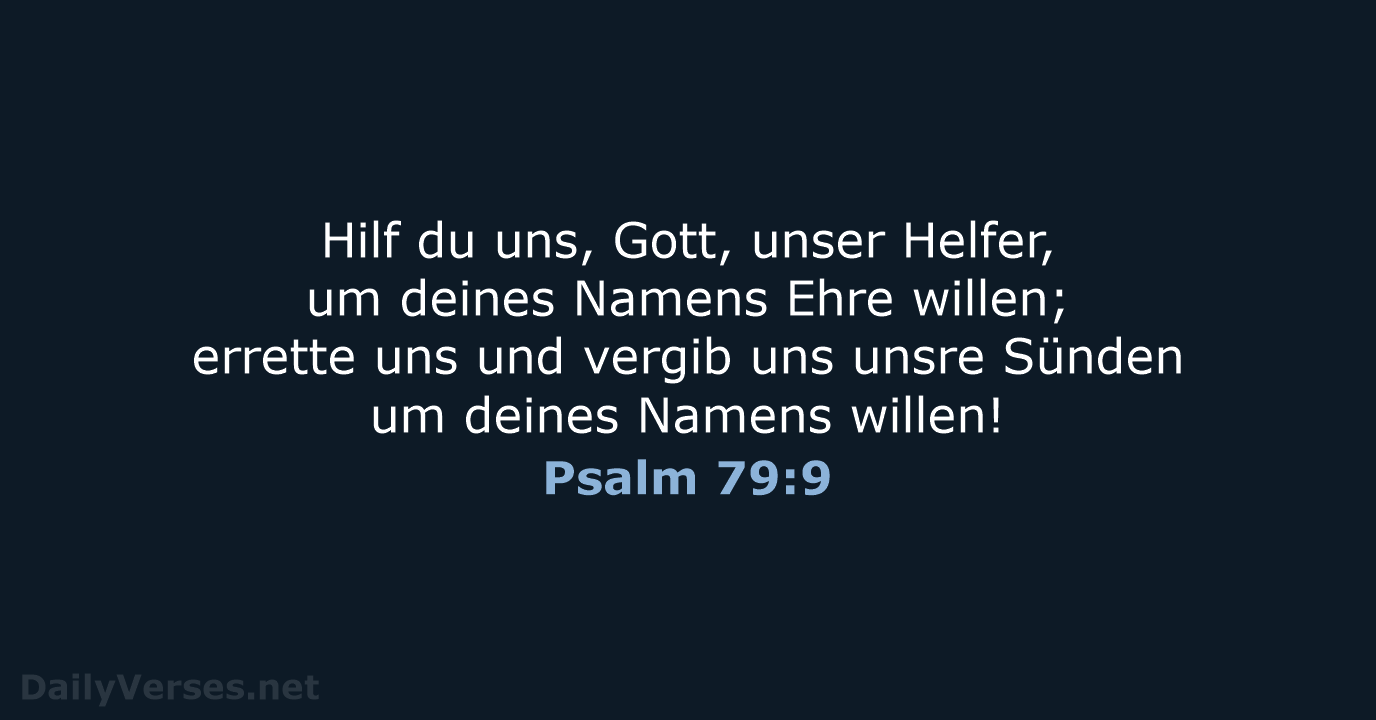 Psalm 79:9 - LU12