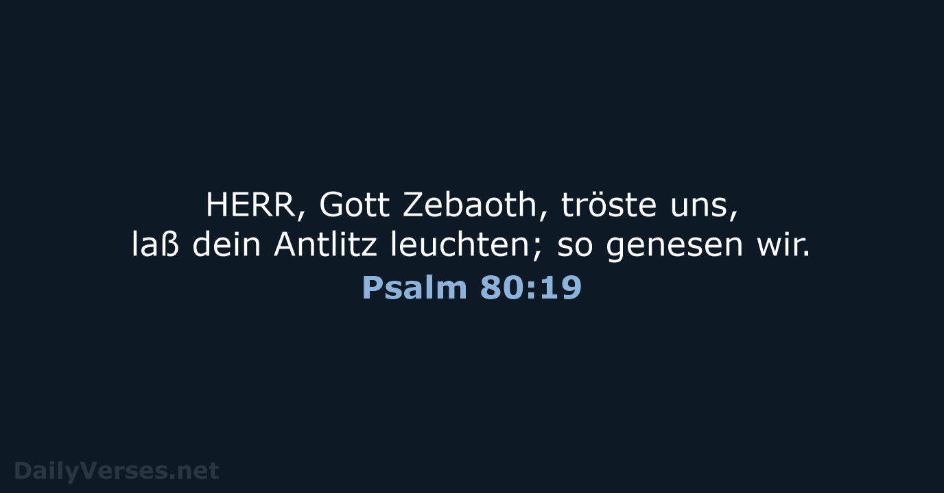 Psalm 80:19 - LU12