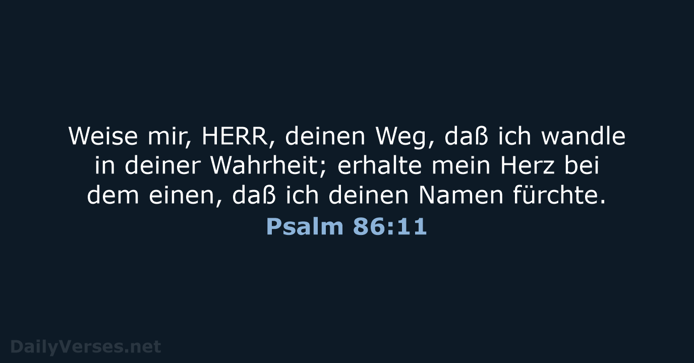 Psalm 86:11 - LU12