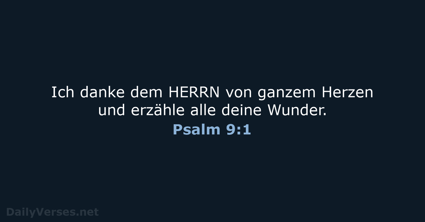 Psalm 9:1 - LU12