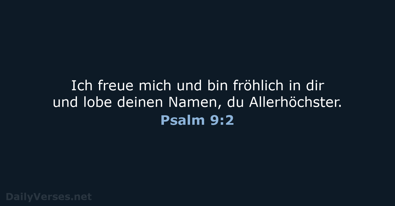 Psalm 9:2 - LU12
