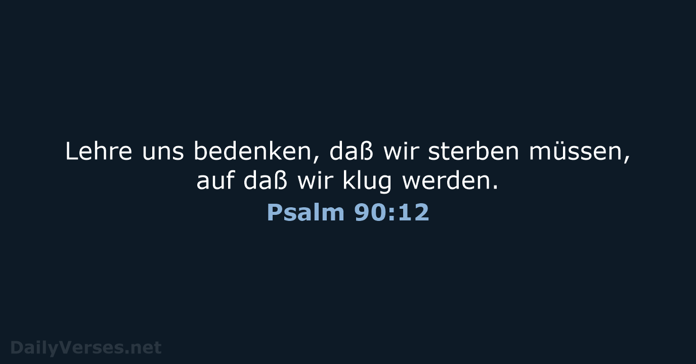 Psalm 90:12 - LU12