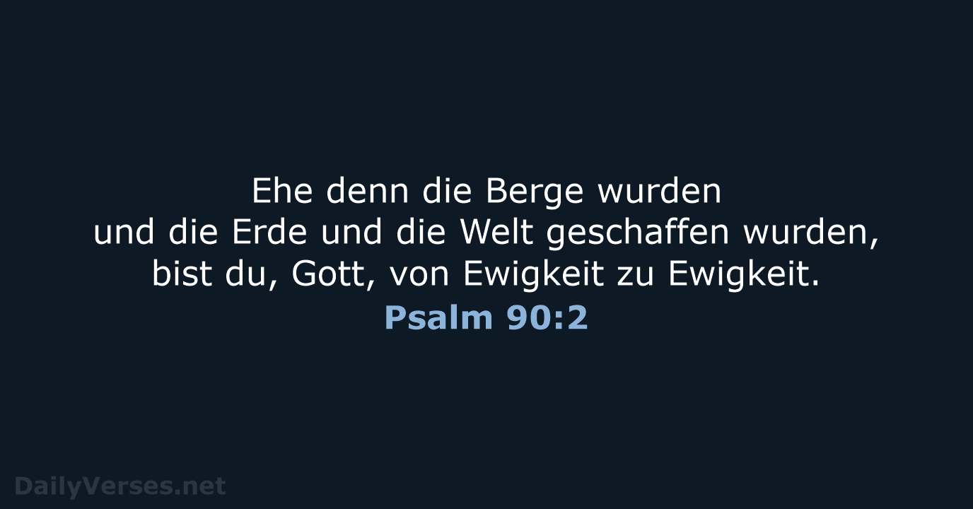Psalm 90:2 - LU12