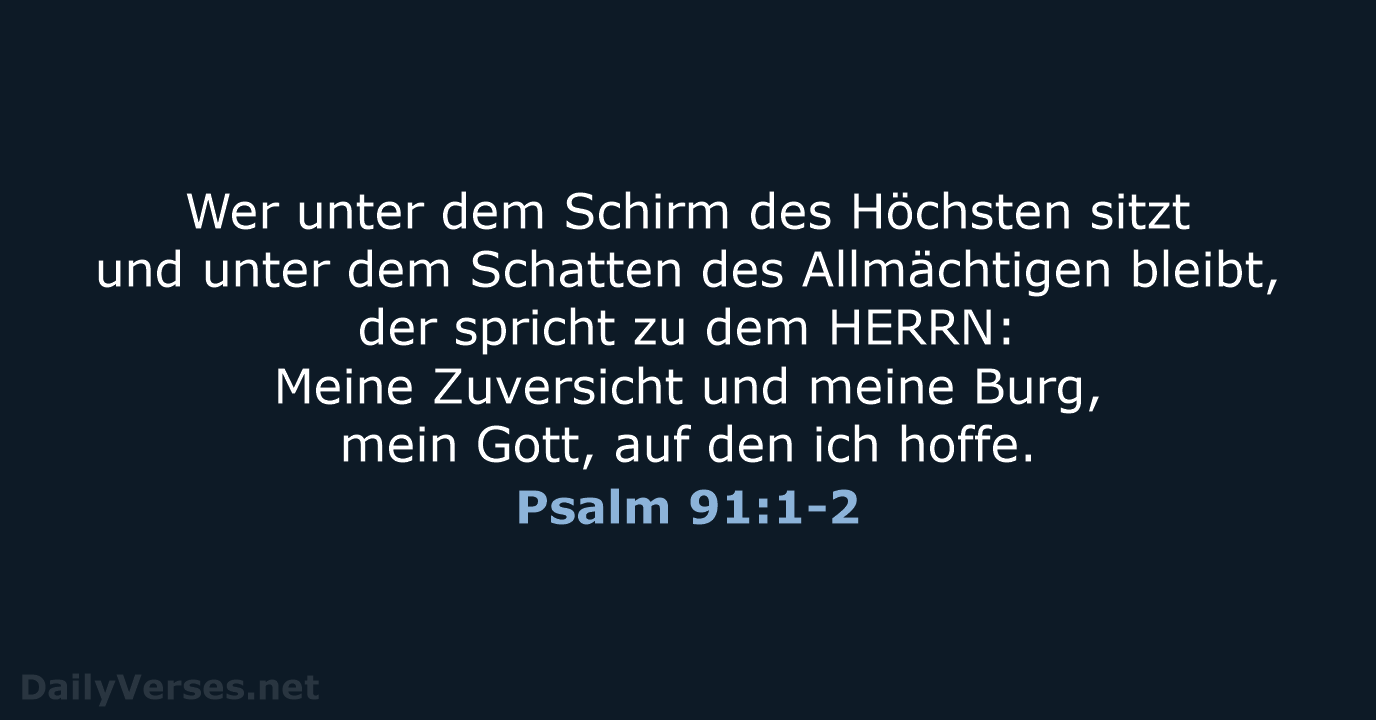 Psalm 91:1-2 - LU12