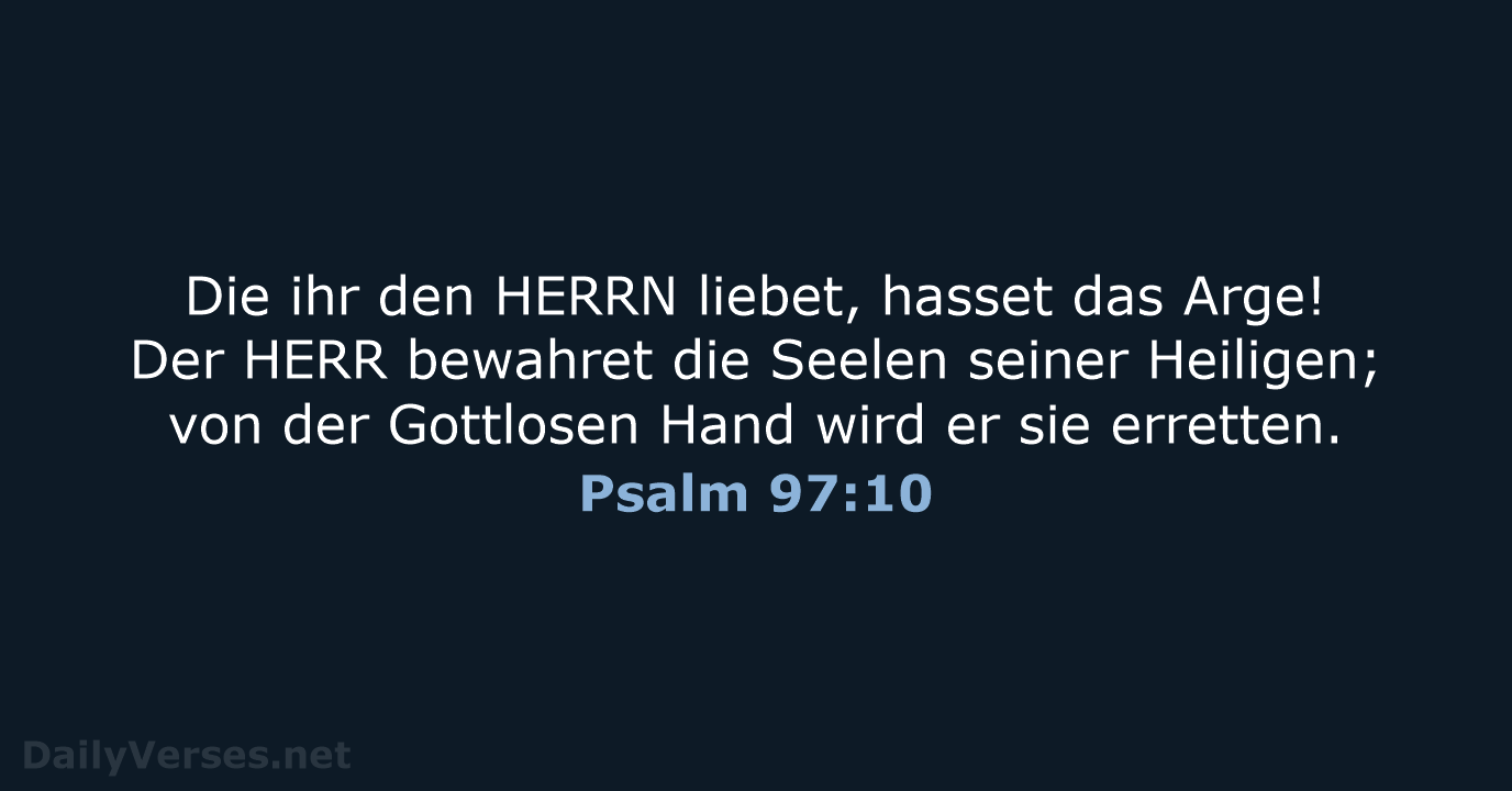 Psalm 97:10 - LU12