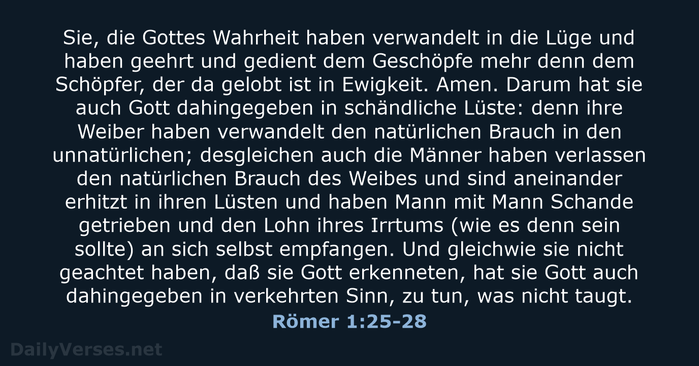 Römer 1:25-28 - LU12