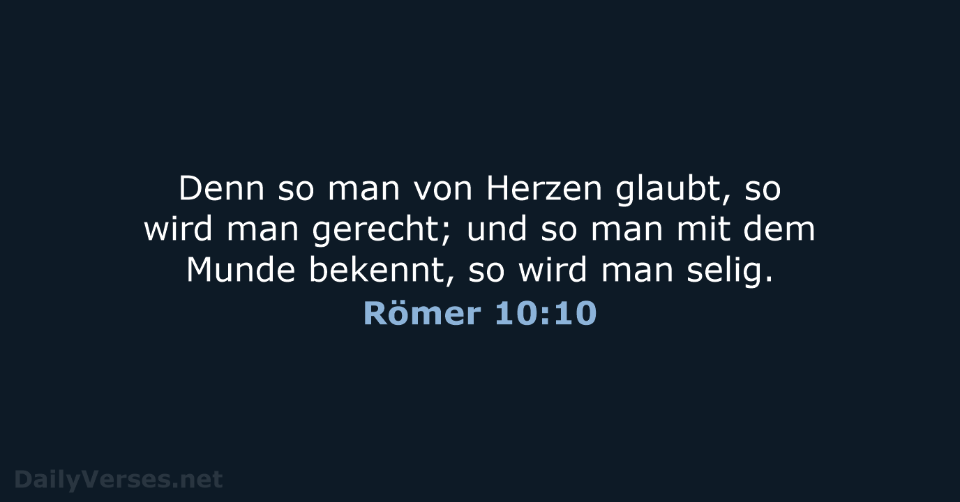 Römer 10:10 - LU12