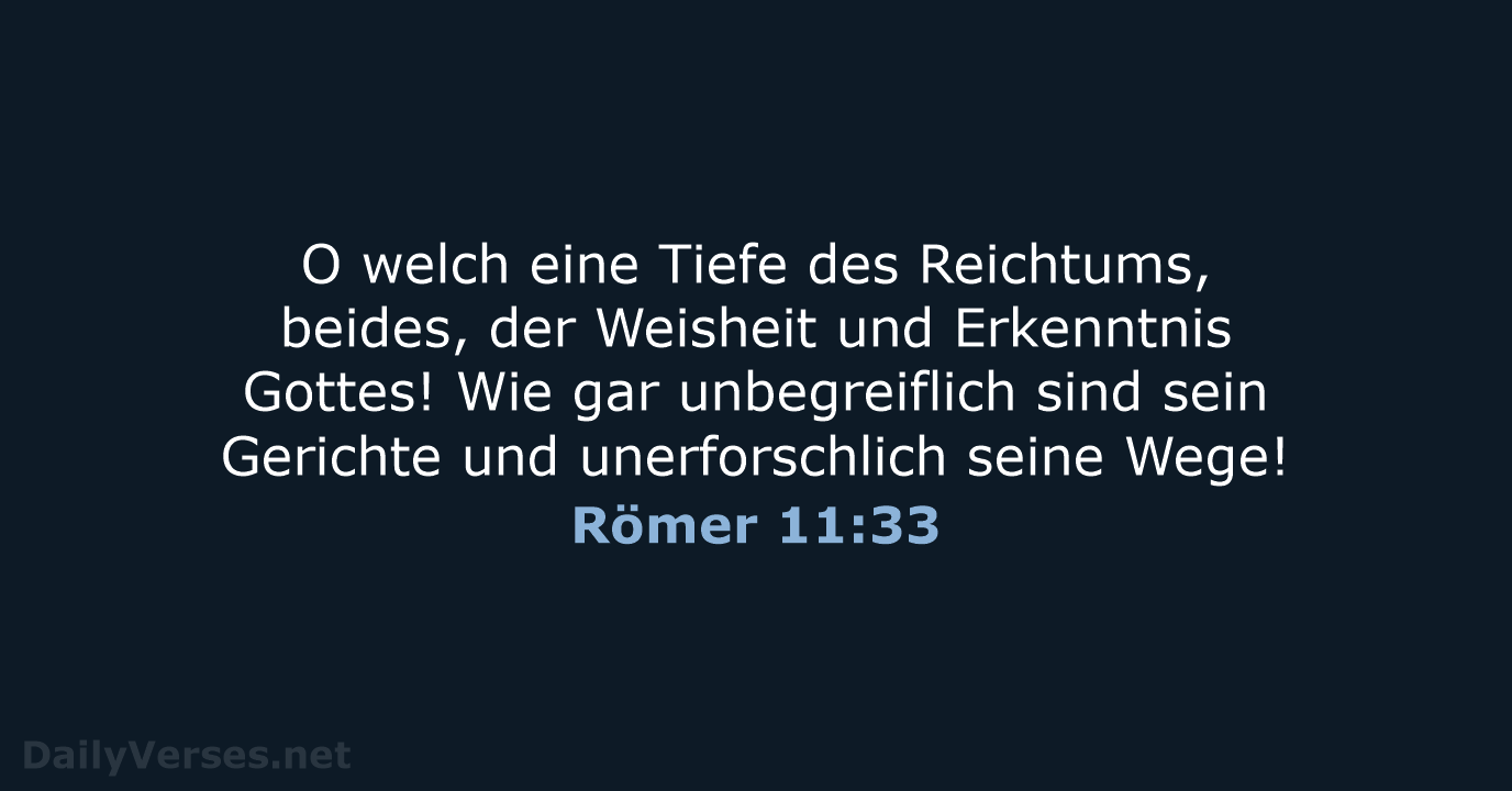 Römer 11:33 - LU12
