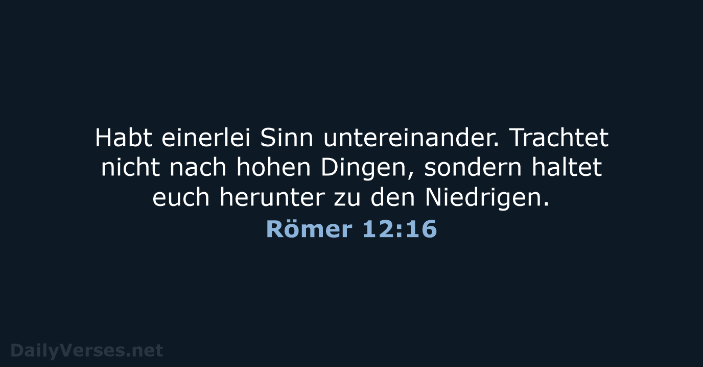 Römer 12:16 - LU12