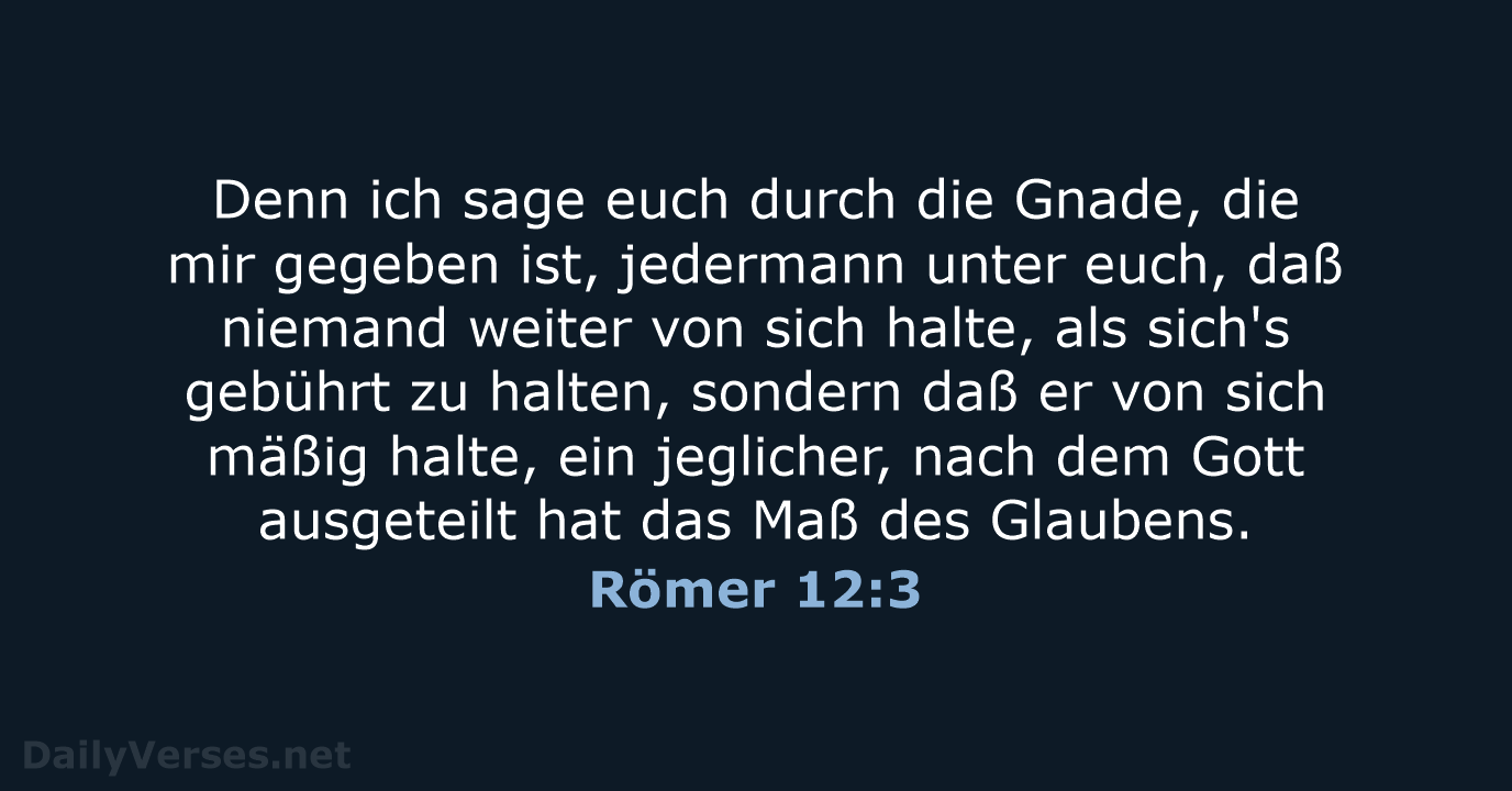 Römer 12:3 - LU12