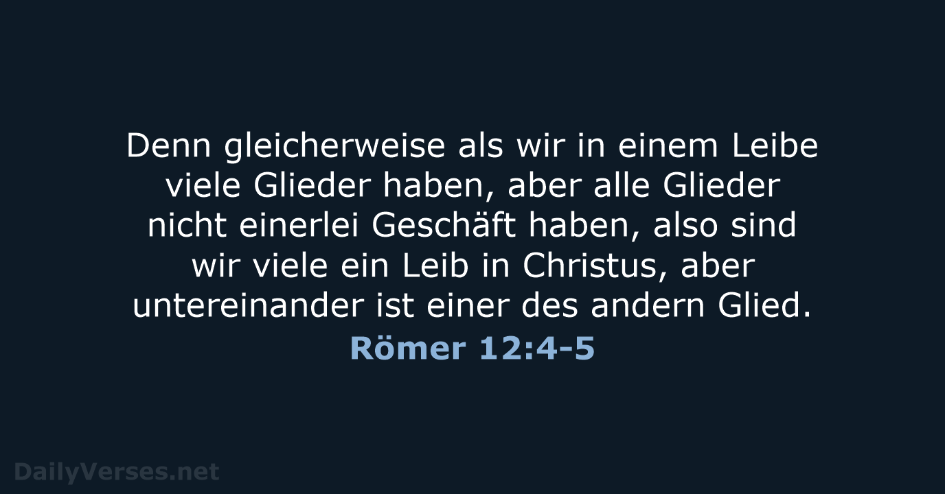 Römer 12:4-5 - LU12