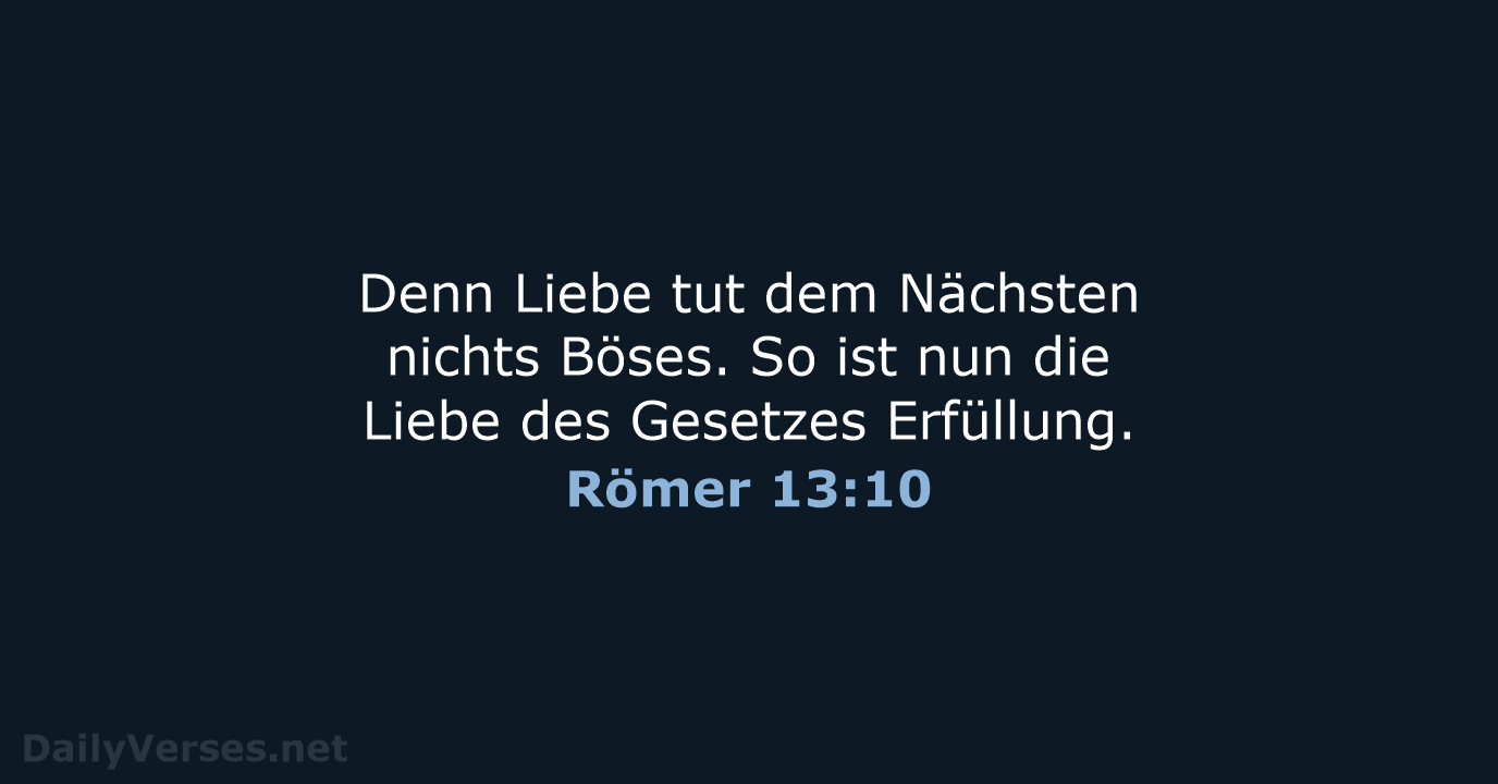 Römer 13:10 - LU12