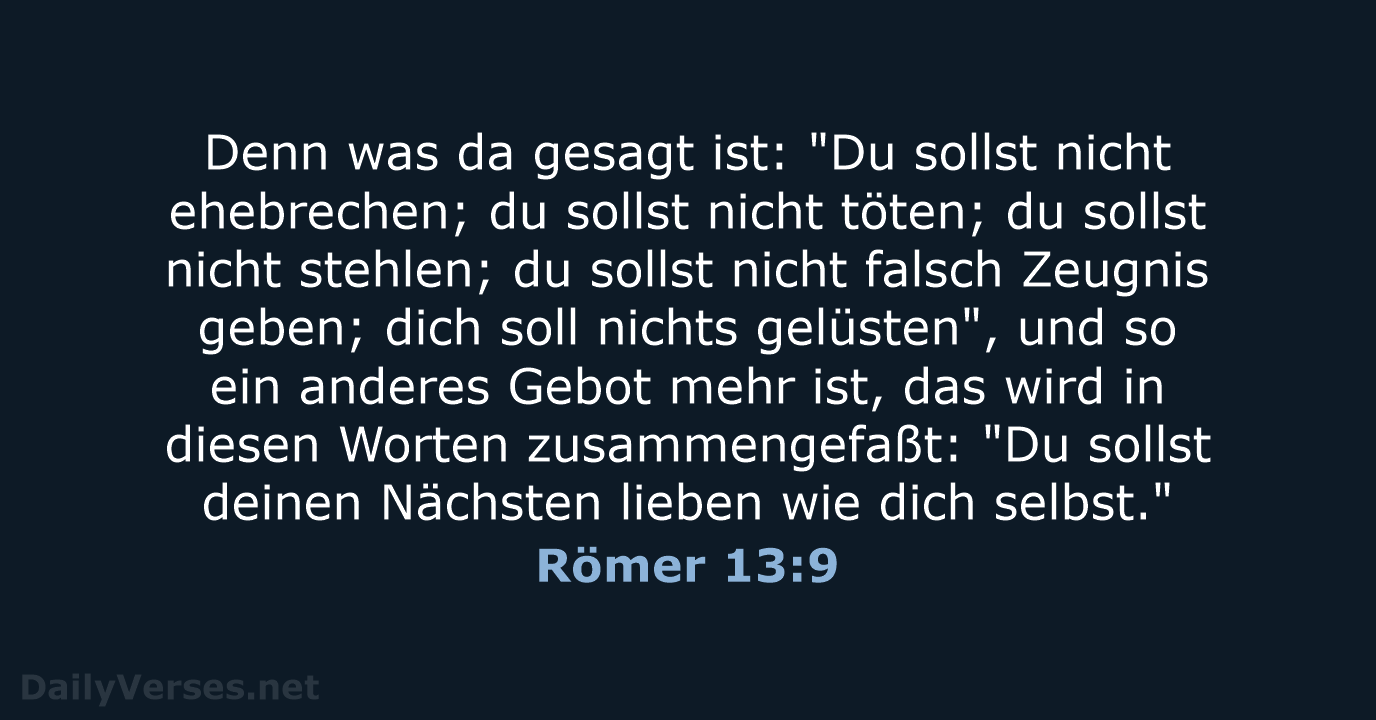 Römer 13:9 - LU12