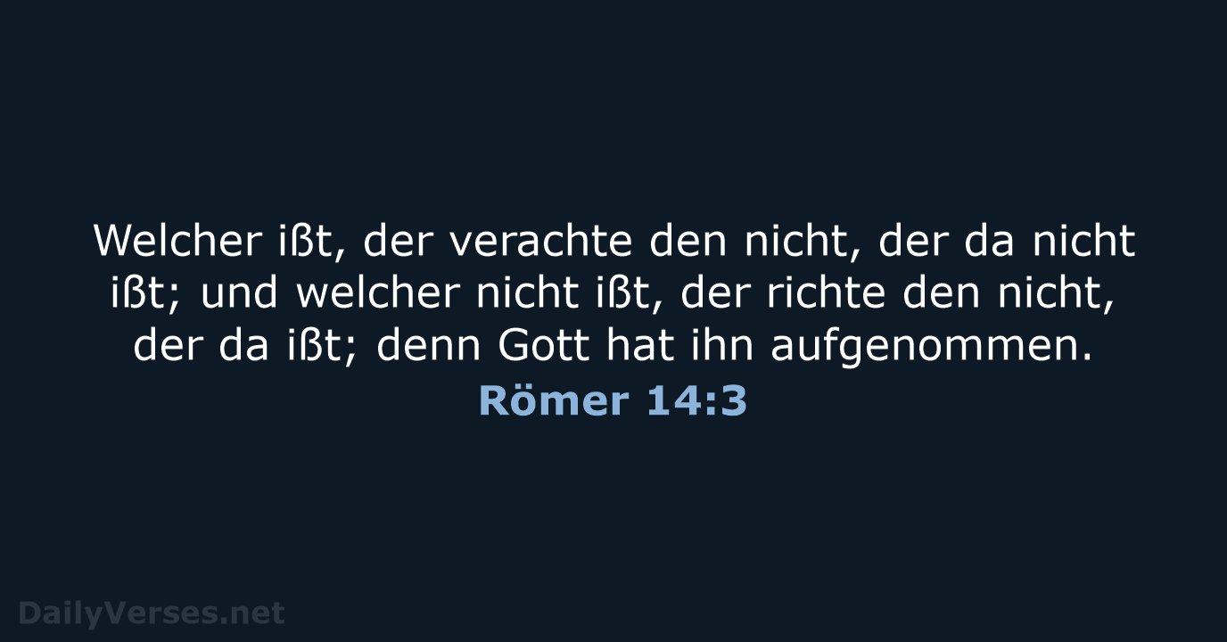 Römer 14:3 - LU12