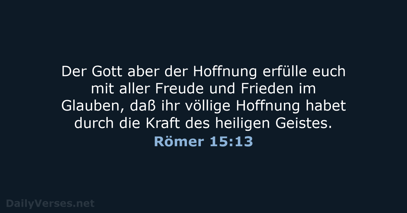 Römer 15:13 - LU12