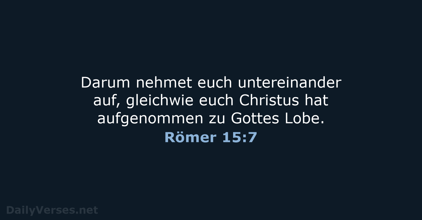 Römer 15:7 - LU12