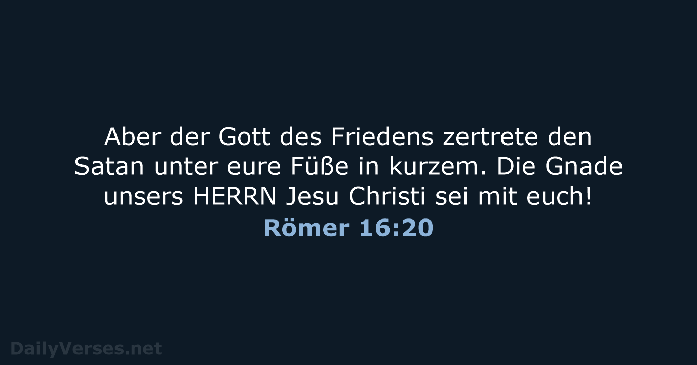 Römer 16:20 - LU12