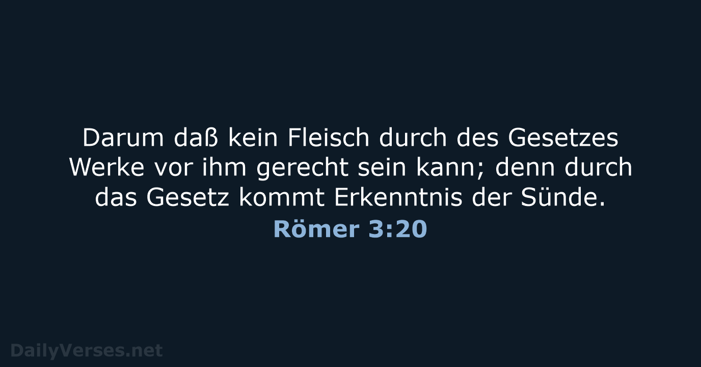Römer 3:20 - LU12