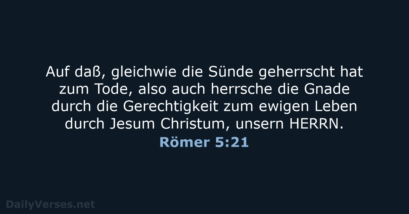 Römer 5:21 - LU12