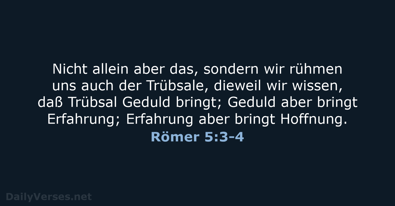 Römer 5:3-4 - LU12