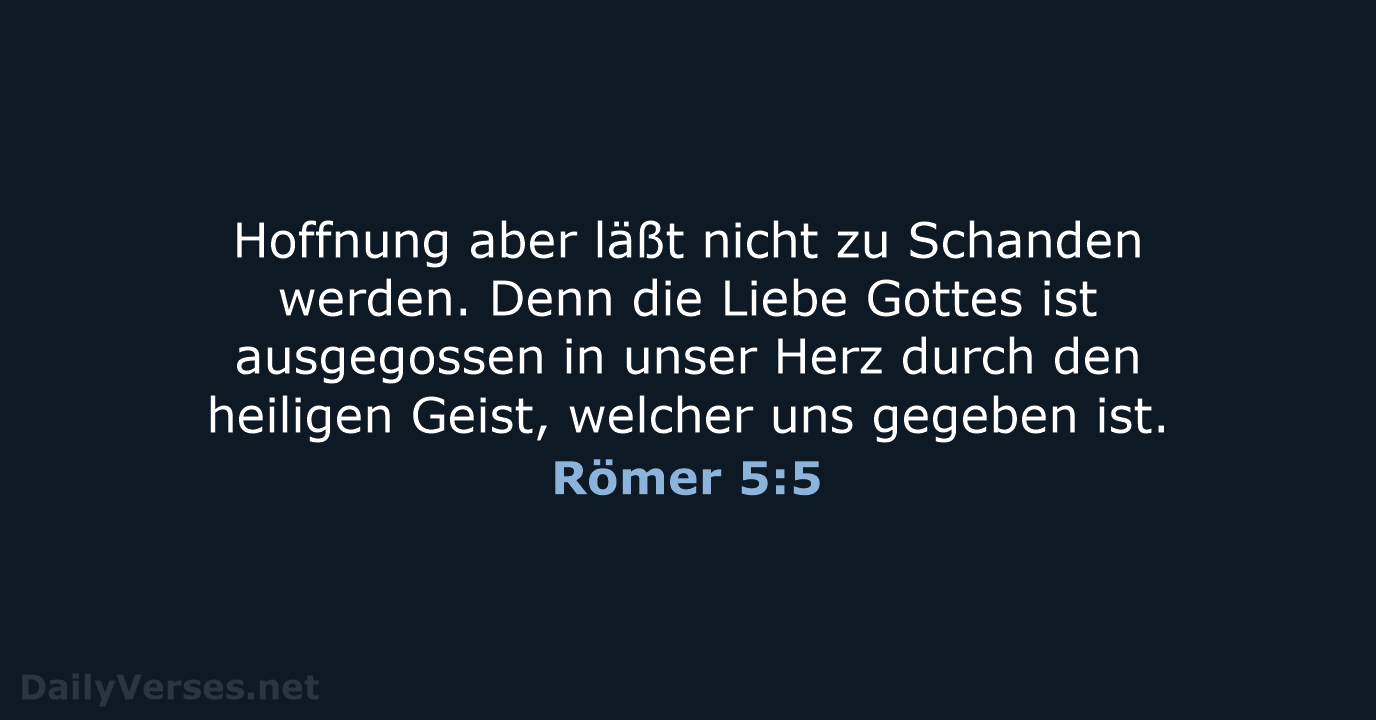 Römer 5:5 - LU12