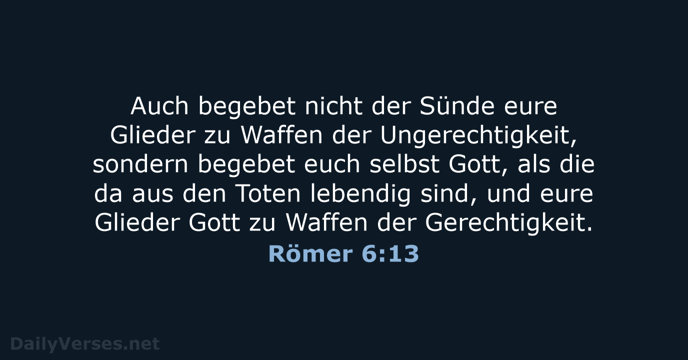 Römer 6:13 - LU12