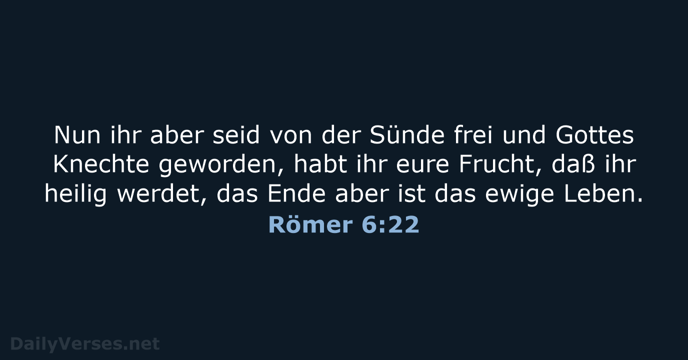 Römer 6:22 - LU12