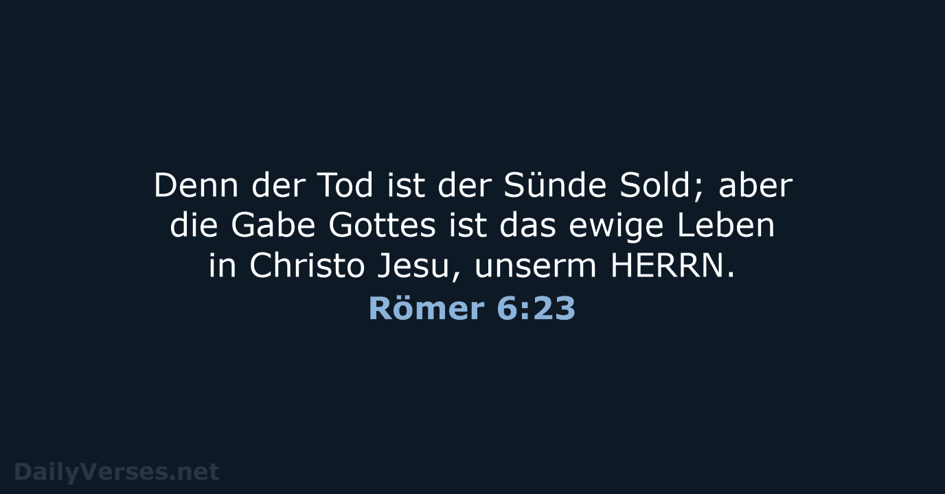 Römer 6:23 - LU12