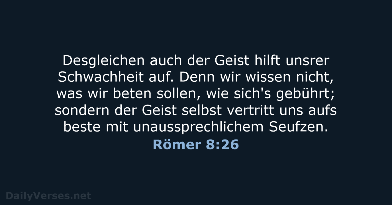 Römer 8:26 - LU12