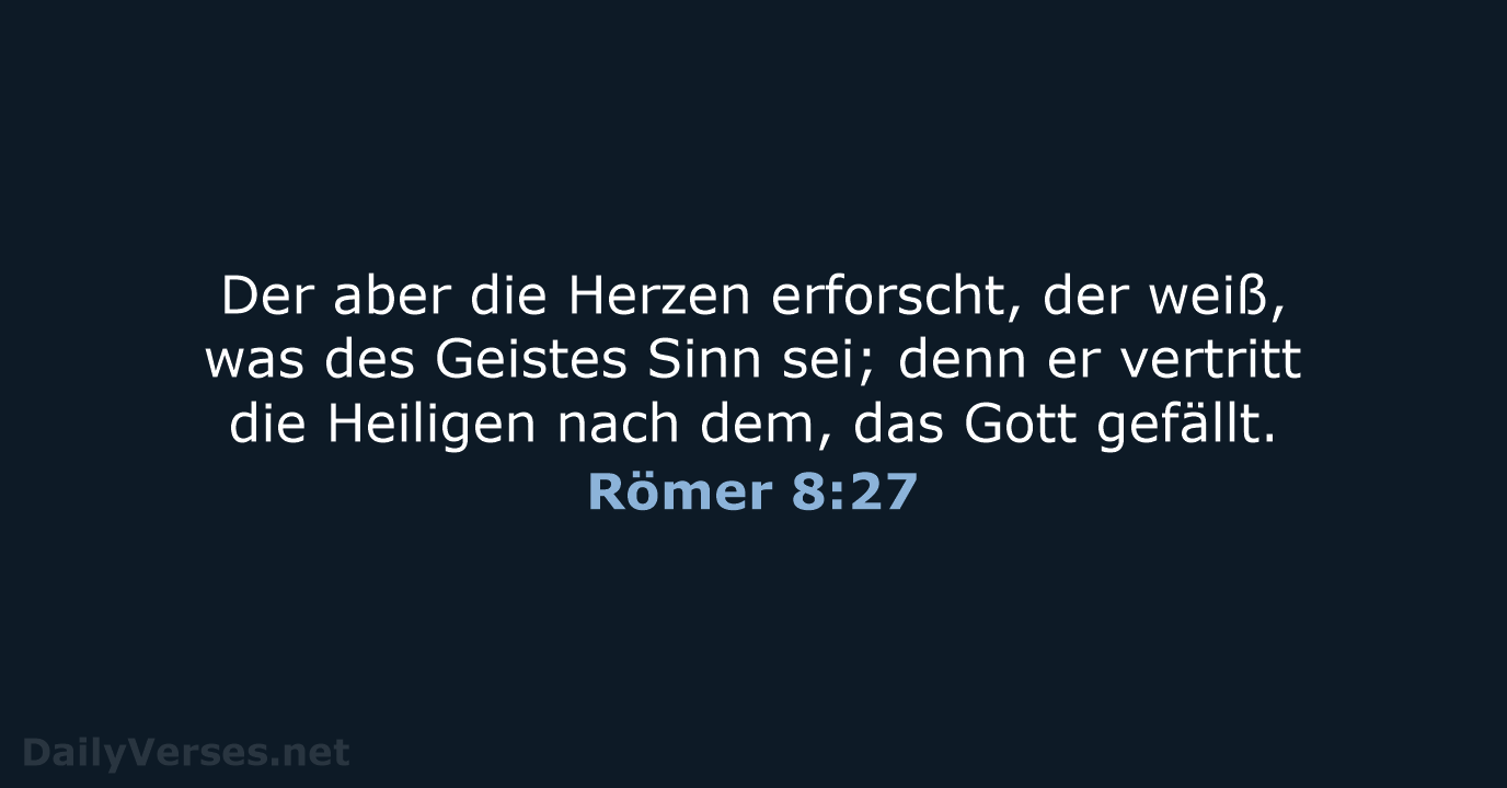 Römer 8:27 - LU12