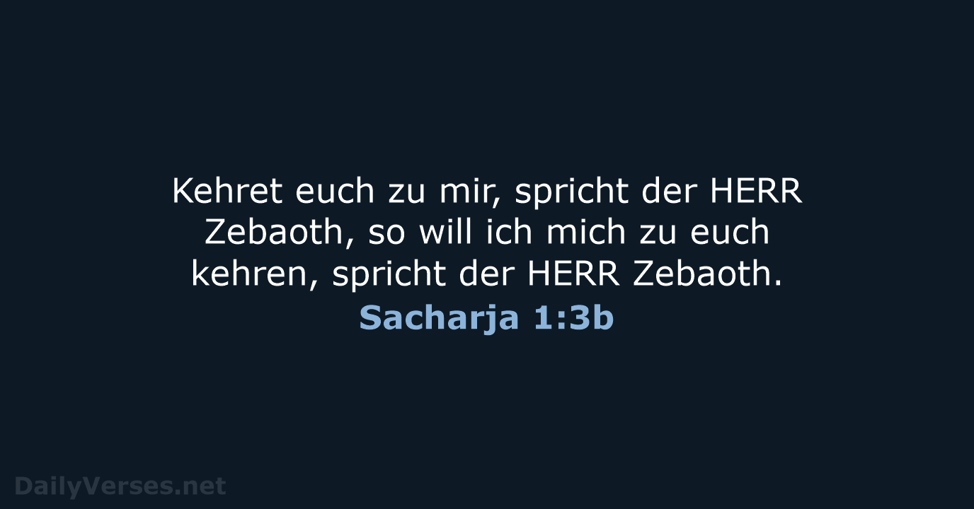Sacharja 1:3b - LU12