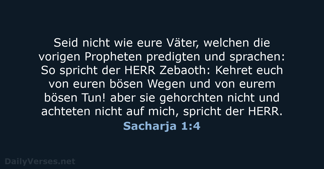 Sacharja 1:4 - LU12
