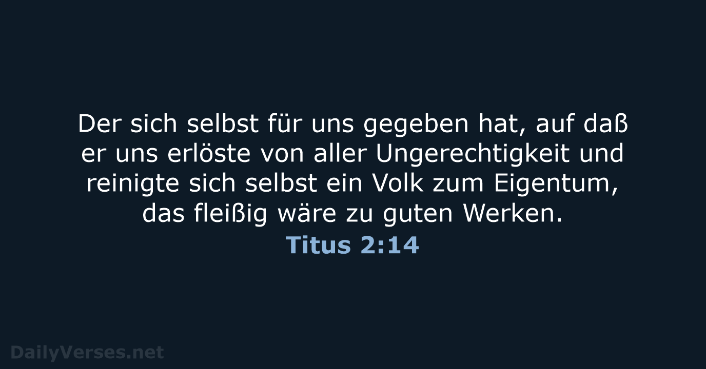 Titus 2:14 - LU12