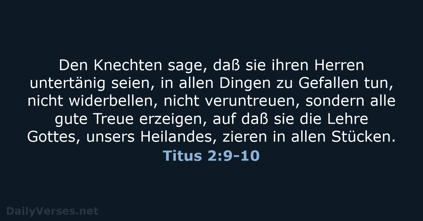 Titus 2:9-10 - LU12