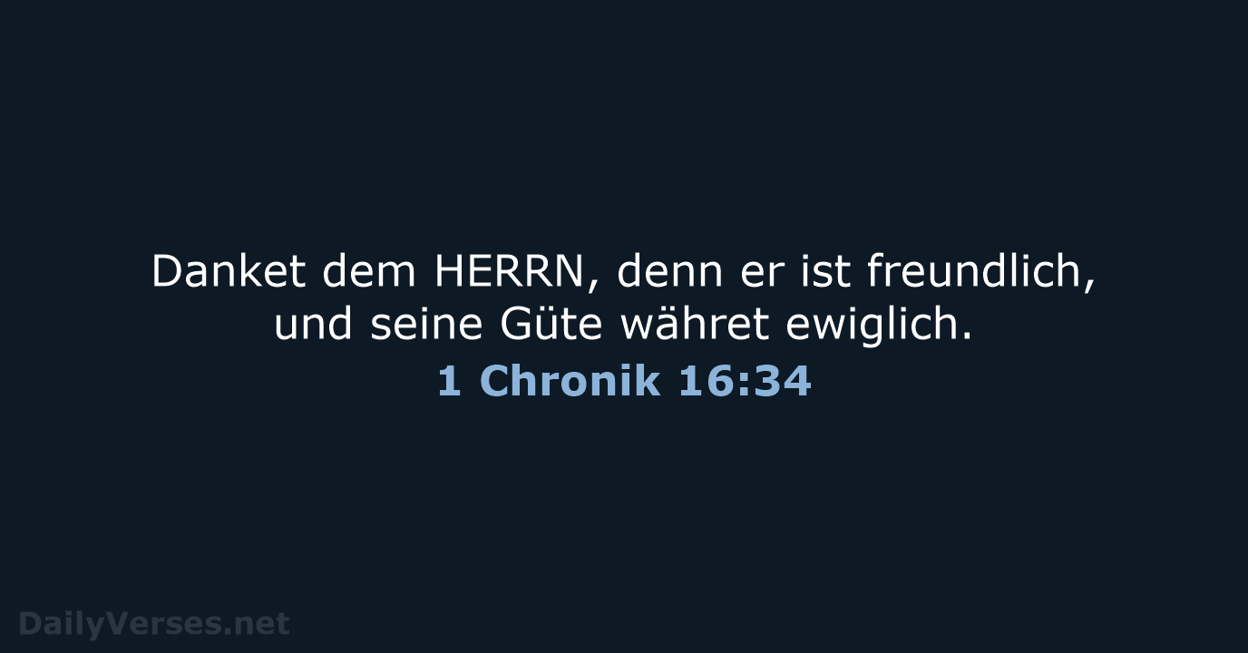 1 Chronik 16:34 - LUT