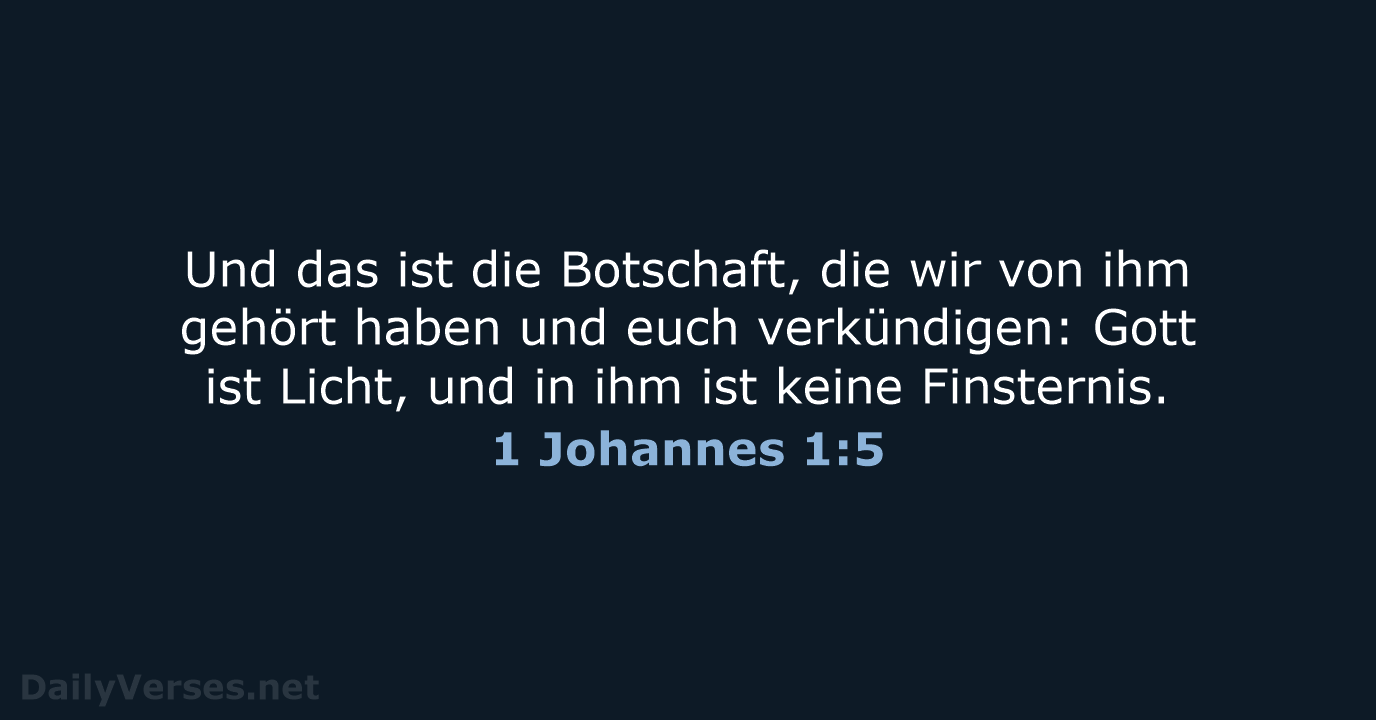 1 Johannes 1:5 - LUT